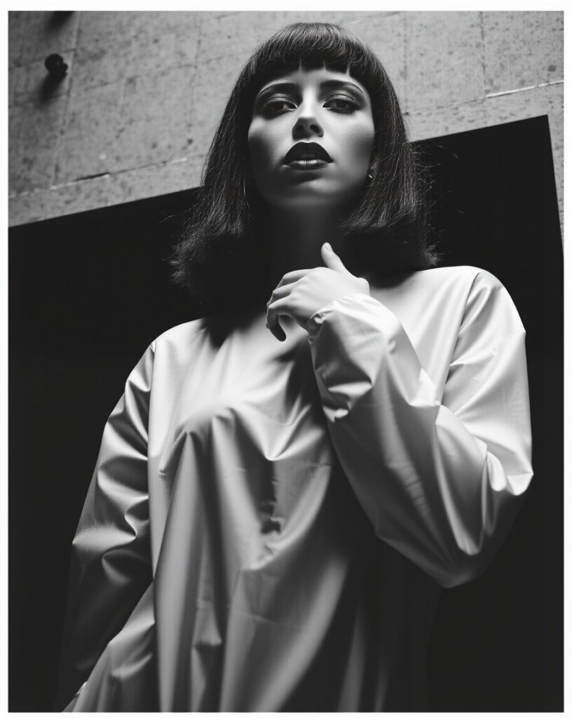 A Fashion Campaign Image For Website's Main Page. Show The Whole Body With Clothes. Make It In Black & White 1057445673 (3)