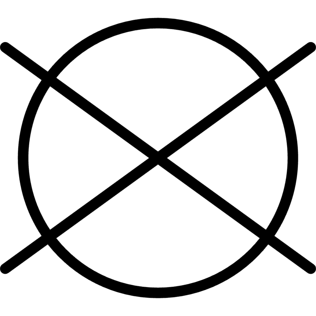 Do Not Dry Clean Laundry Symbol 21826