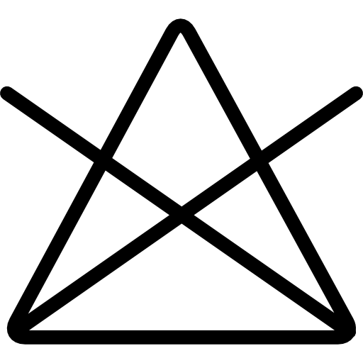 Washing Option Symbol Of A Triangle With A Cross